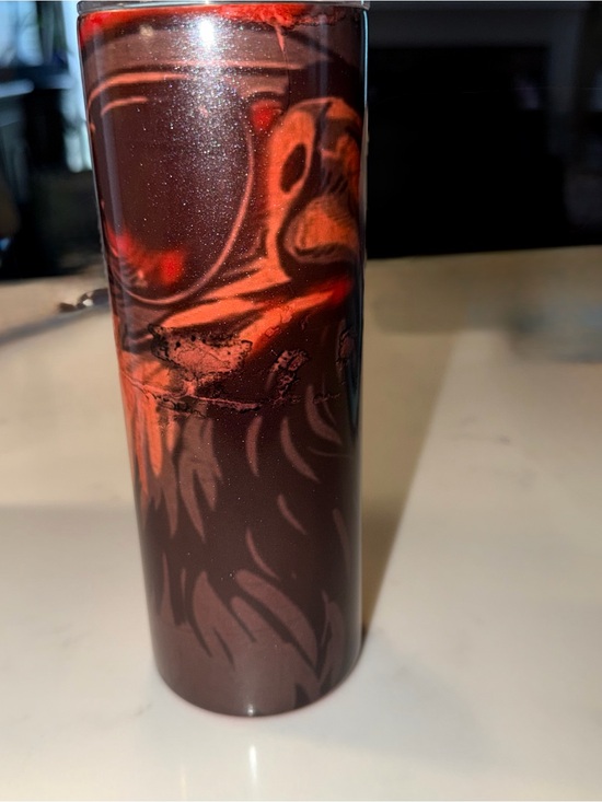 homemade Other - Color changing vintage EAGLR Red Metallic Graphic Tumbler